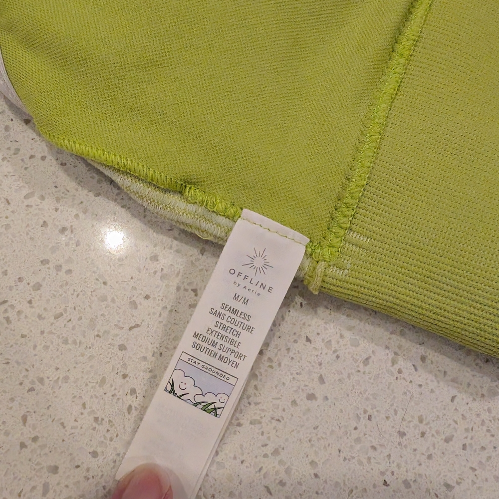 Aerie Lime Green Longline Sports Bra - Picture 4 of 4